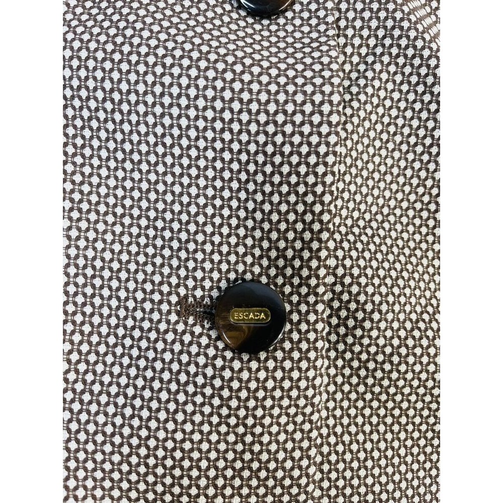 Escada Wool Button Front Collared Blazer Career J… - image 3